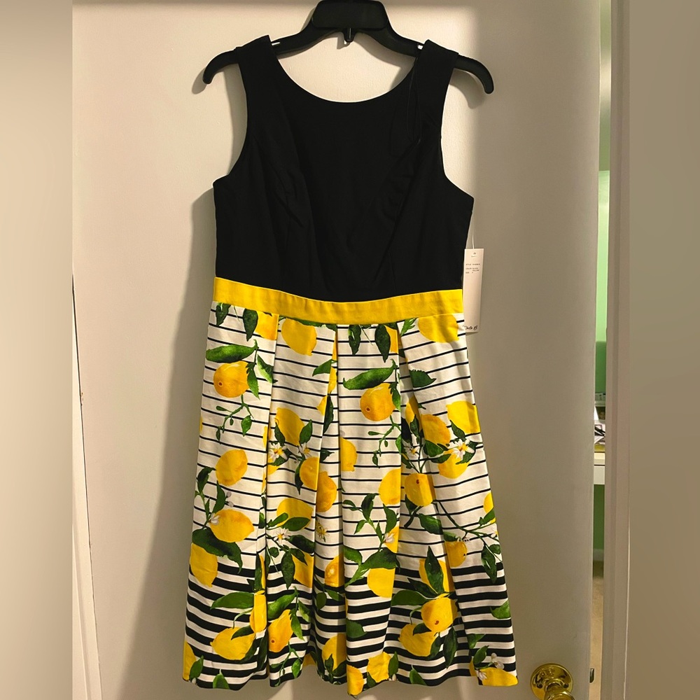 Brand new sleeveless lemon dress. Sleeveless cute lemon summer dress. Size 6.